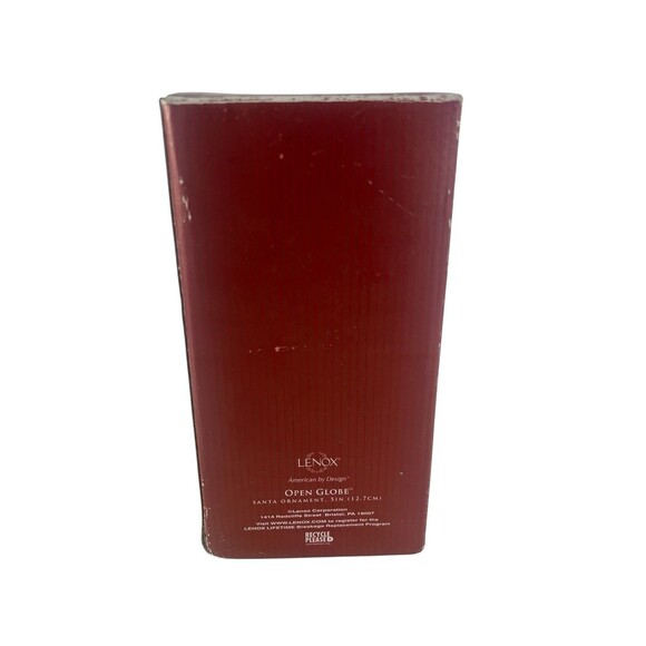 Lenox OPEN GLOBE Santa CHRISTMAS ORNAMENT Original Box - Picture 8 of 15